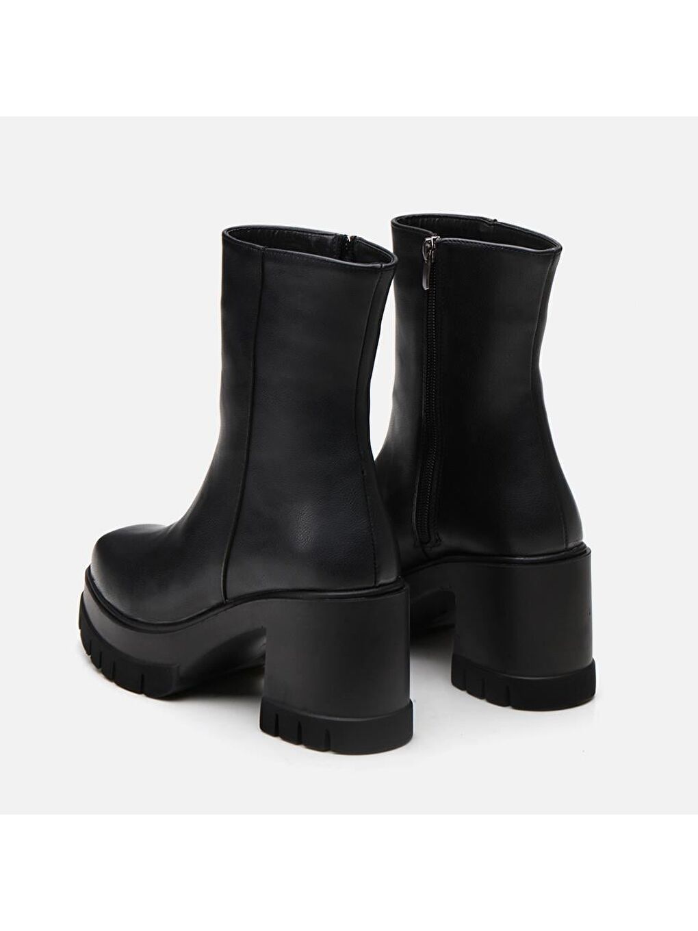 Siyah Kadın Topuklu Bot-4