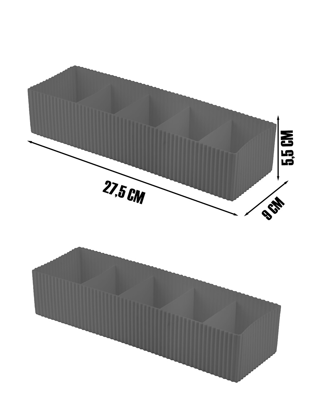 Org-16 Çekmece Içi 2li Düzenleyici Organizer Set Antrasit-2