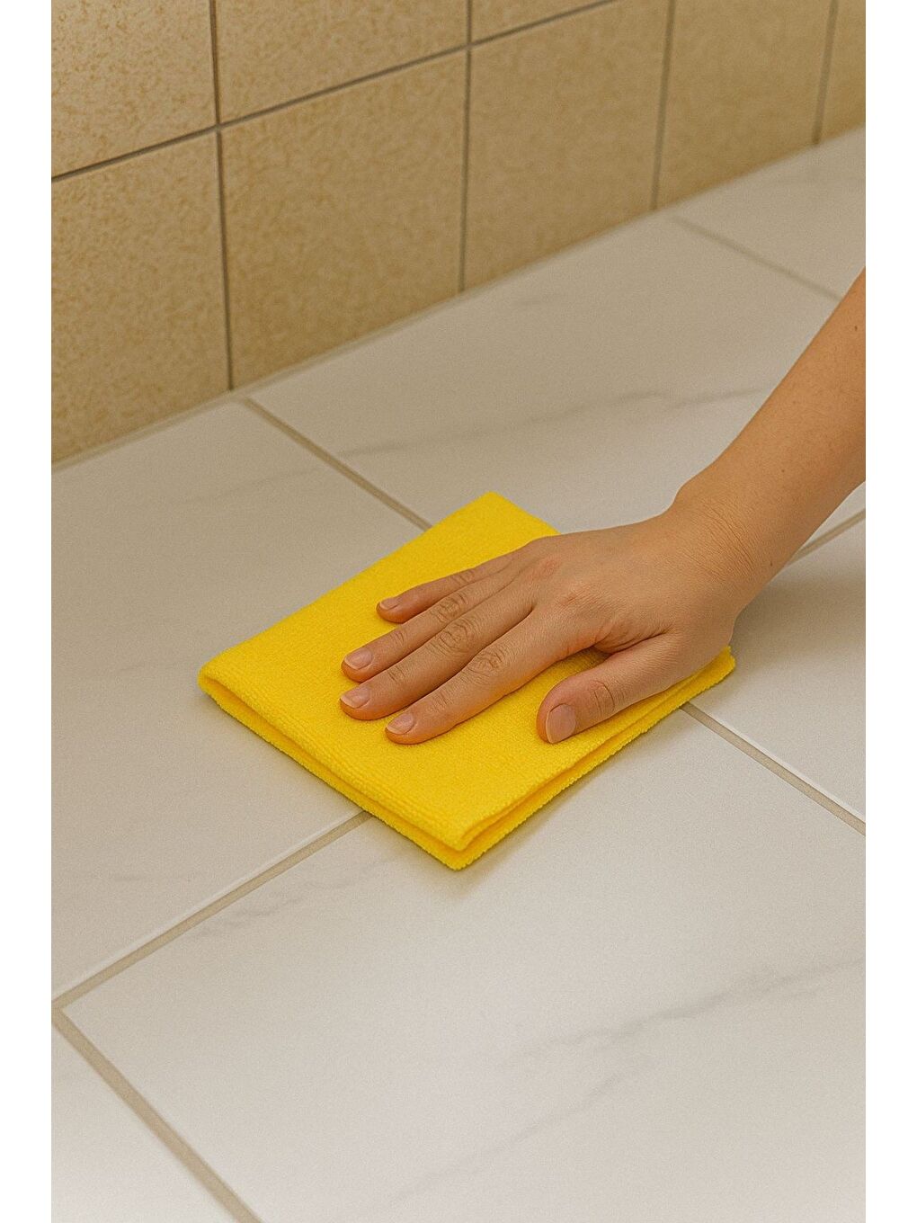 Sarı 12’li Çok Amaçlı Temizlik Banyo Dayanıklı Uzun Ömürlü Mutfak Bezi-5