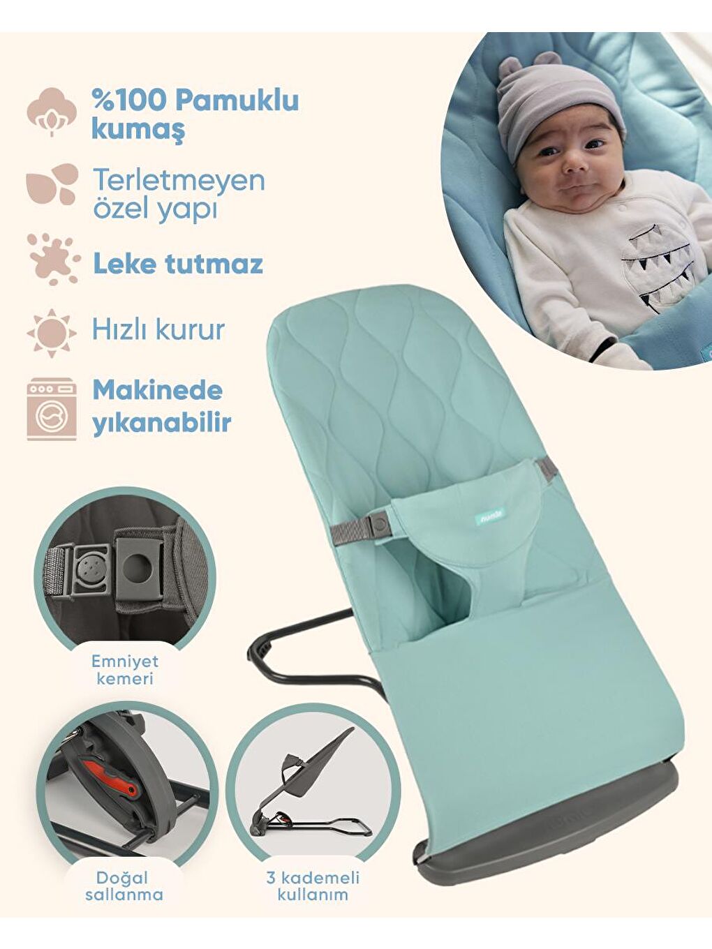 Ana Kucağı Vintage Green-7