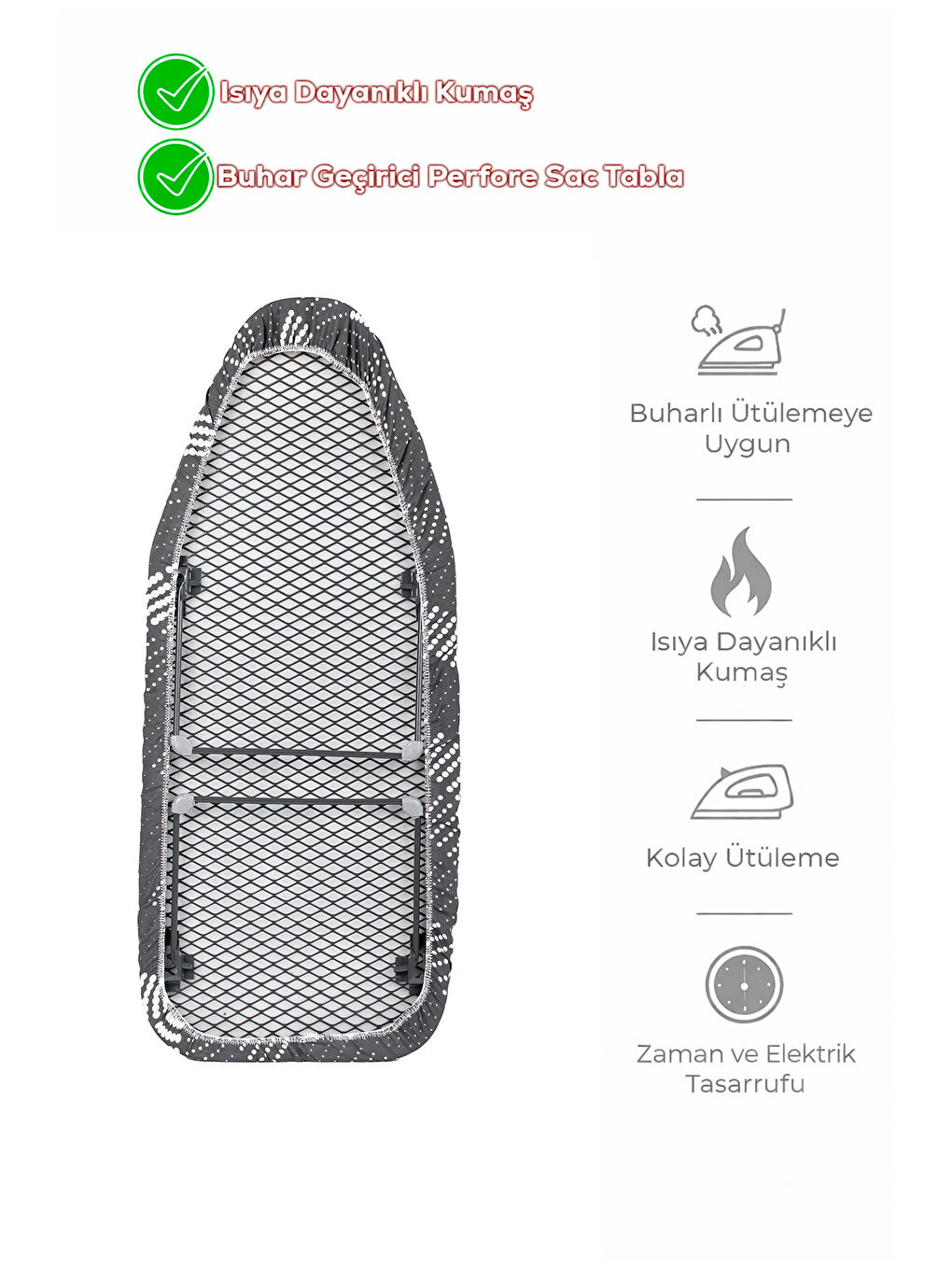 Karışık 15120-4 Smart Mini Seyahat Portatif Katlanabilir Ayaklı Ütü Masası-3