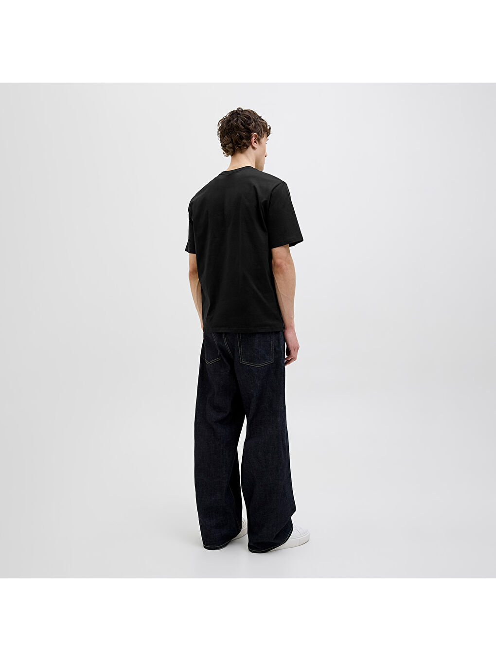 Almeria Branding Erkek Siyah Yuvarlak Yaka Spor Tişört-2