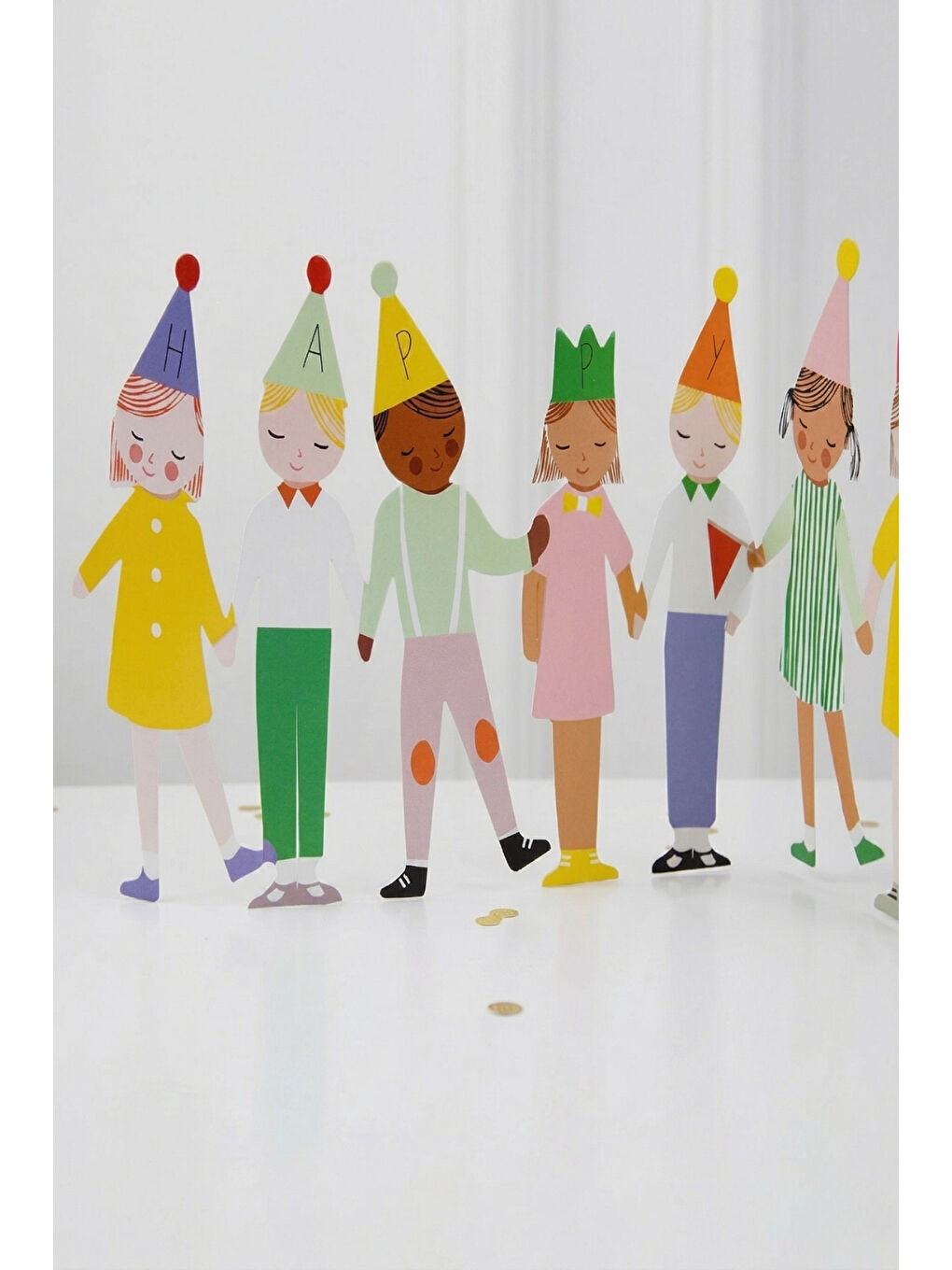 Karışık Çok Renkli Neşeli Çocuklar Parti Masası Süsü-2