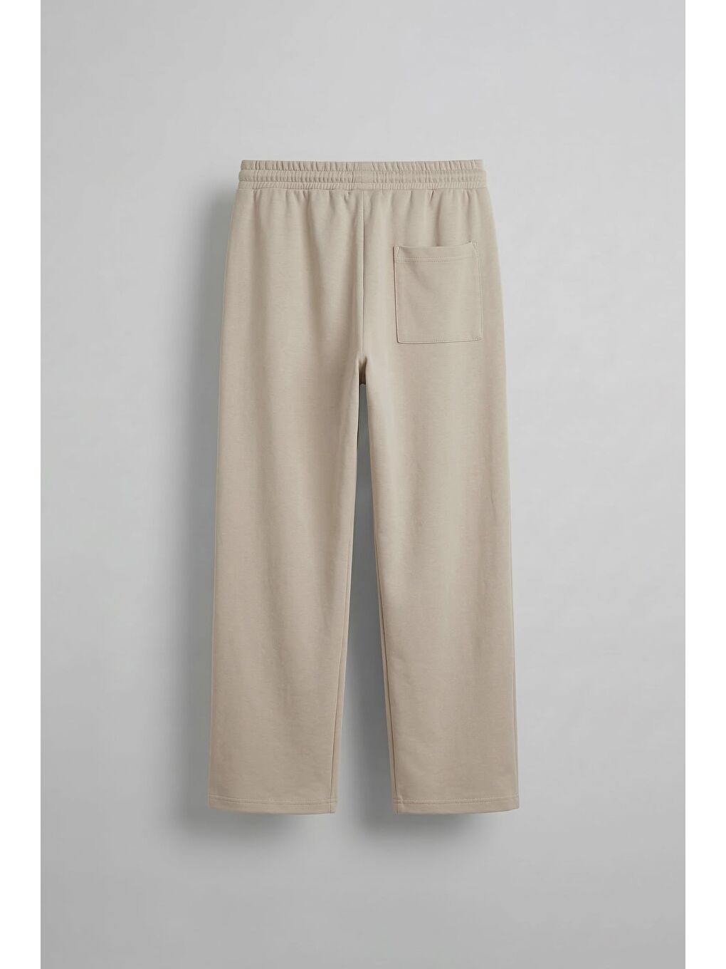 Erkek Baggy Fit Rahat Kesim Esnek Kumaş Eşofman Altı Bej-1