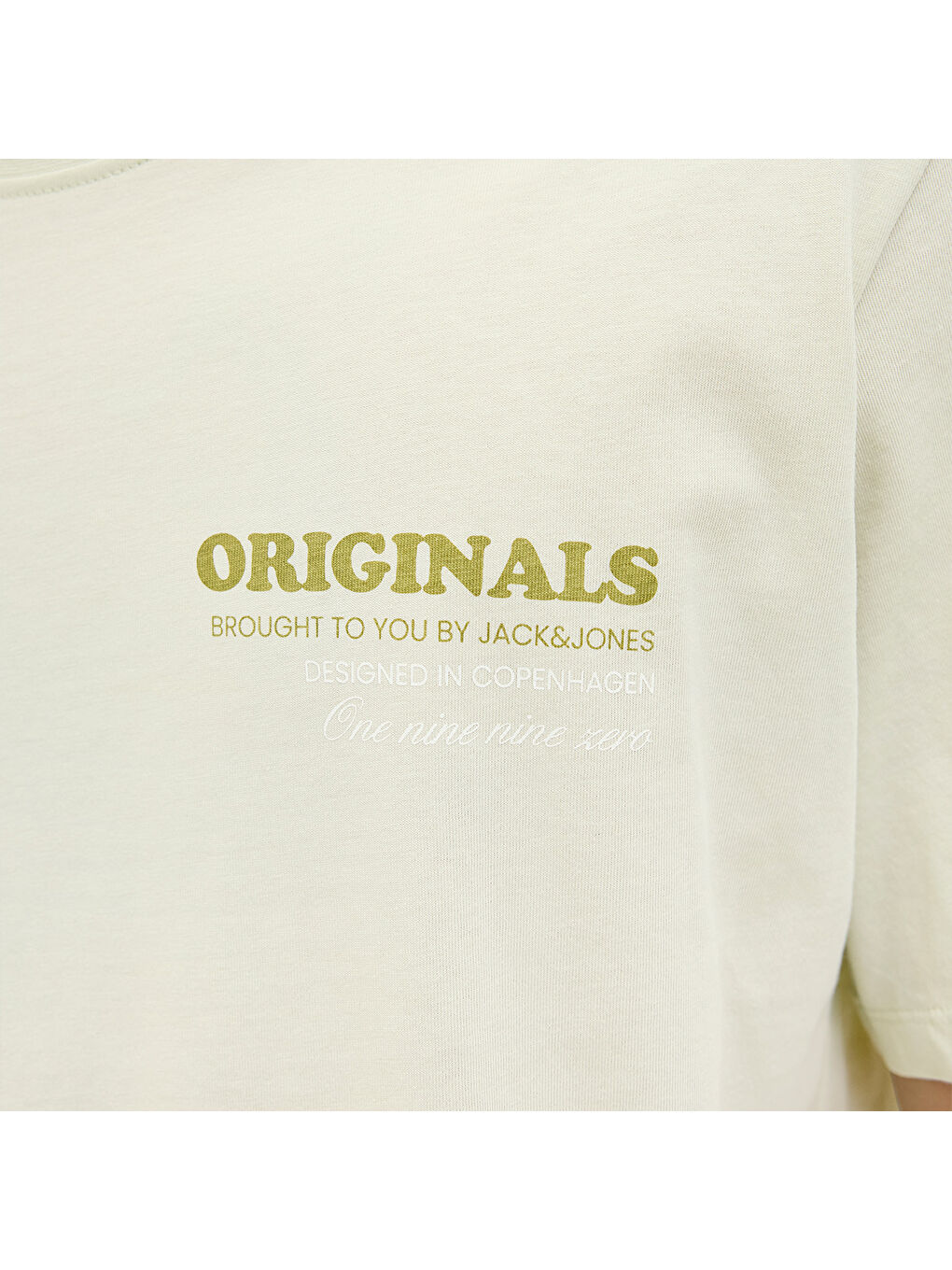 Star Erkek Ekru Yuvarlak Yaka Spor Tişört-3