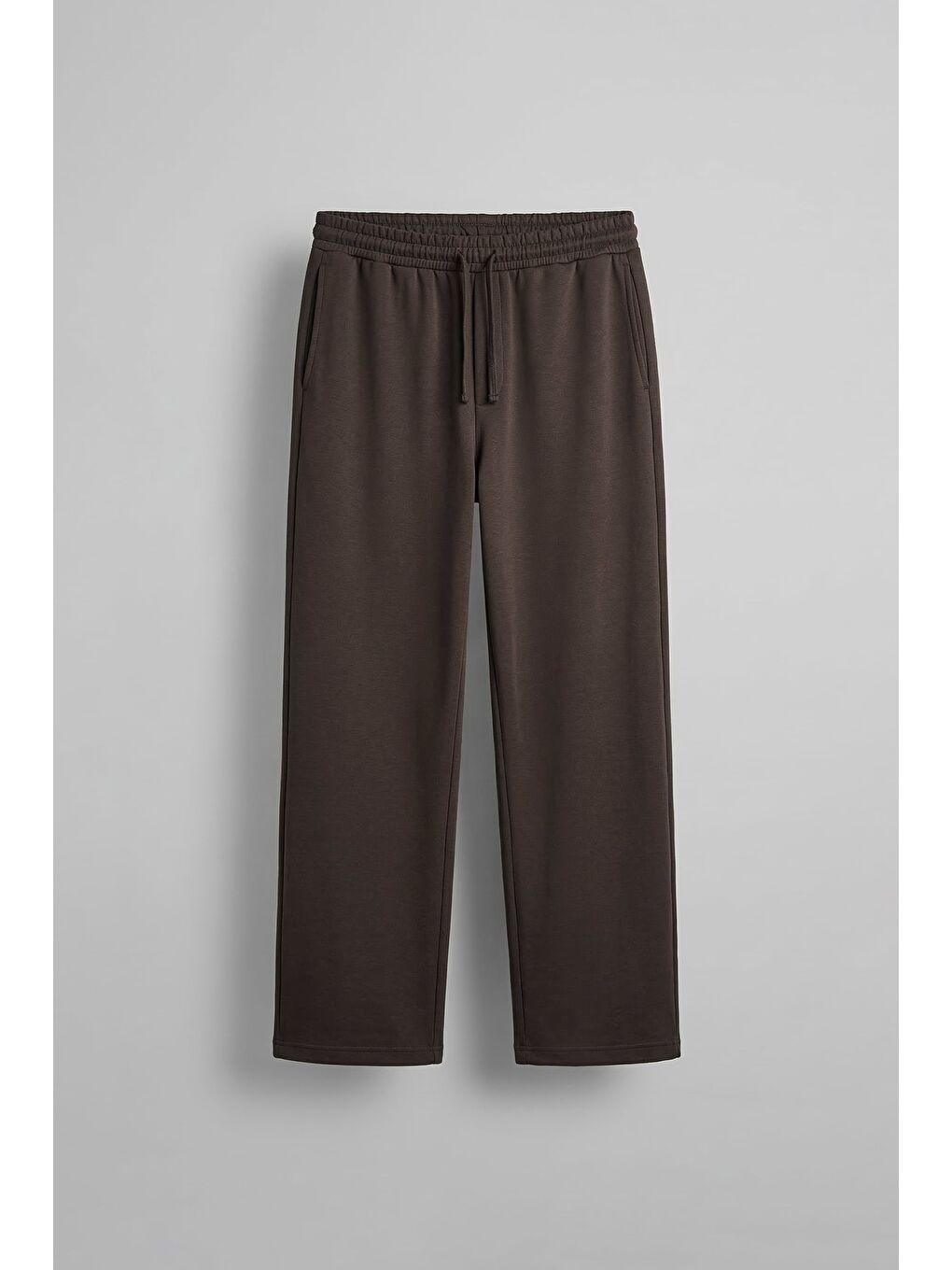 Erkek Baggy Fit Rahat Kesim Esnek Kumaş Eşofman Altı Kahverengi