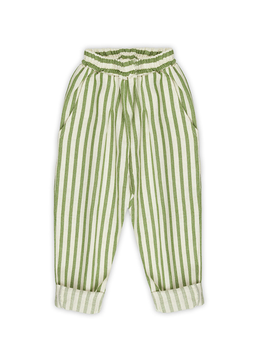 Catz Kids Lila Carrot Pantolon Yeşil Çizgili Keten - 2