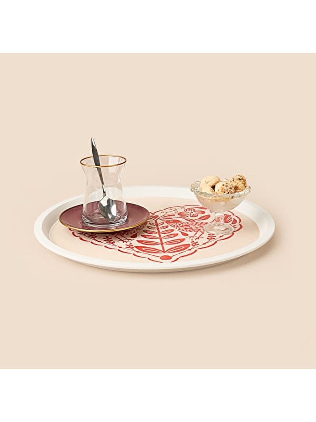 Karışık Kitchen Bird Heart Toya Küçük Tepsi - Renkli - 31 cm-1
