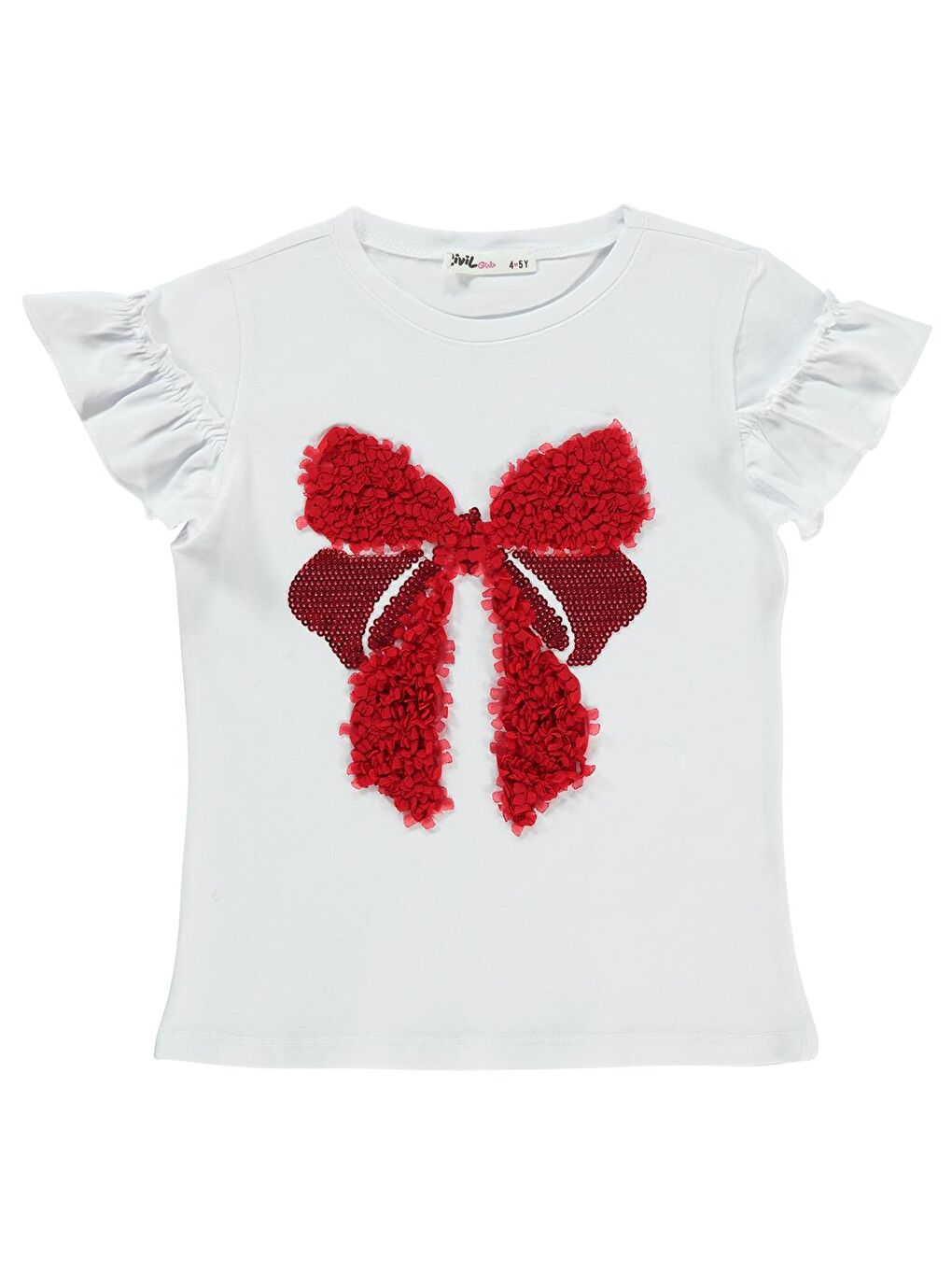 Girls Kız Çocuk Tişört 4-9 Yaş Beyaz-1