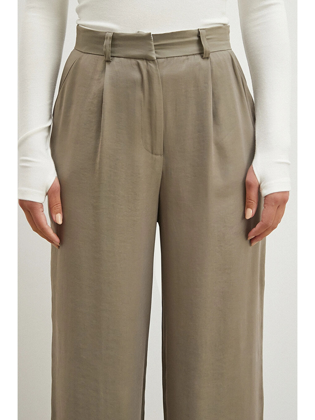Modal Palazzo Pantolon Haki-4