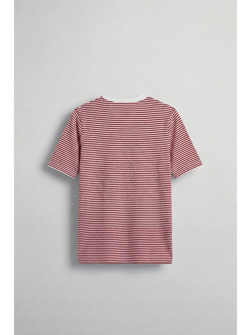 Erkek Regular Fit Çizgili Basic T-Shirt Kırmızı-1