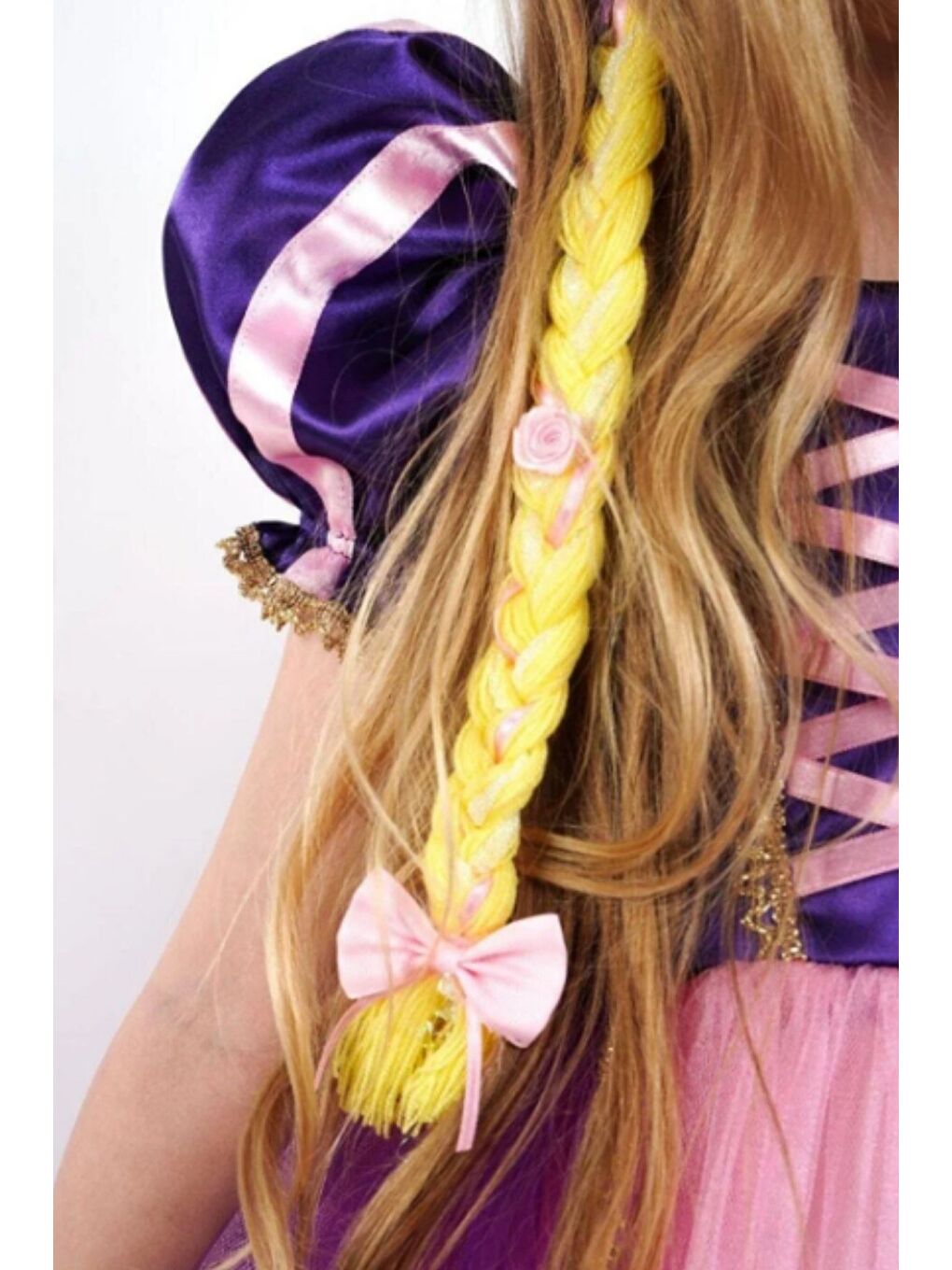 Karışık Rapunzel Prenses Kız Çocuk Elbise-2