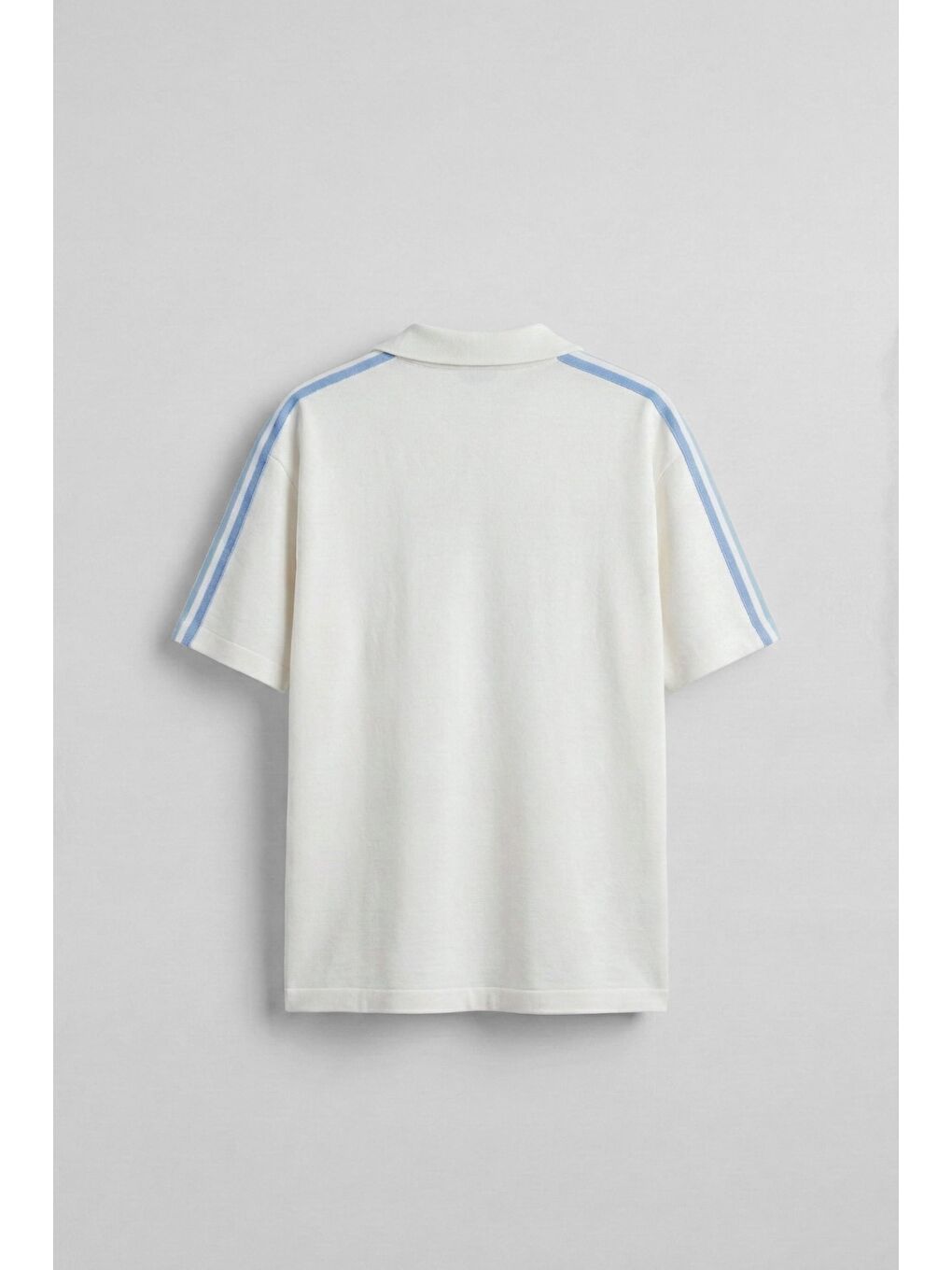 Erkek Regular Fit Arjantin Nakışlı Polo Yaka Forma T-Shirt Ekru-1