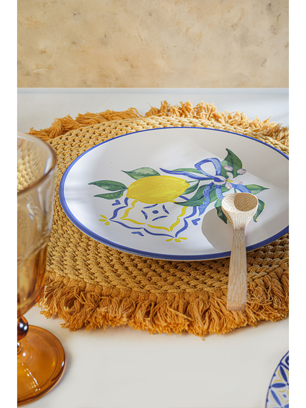 Karışık Lemon Bliss Ege Pasta Tabağı 20 Cm 4 Parça-5