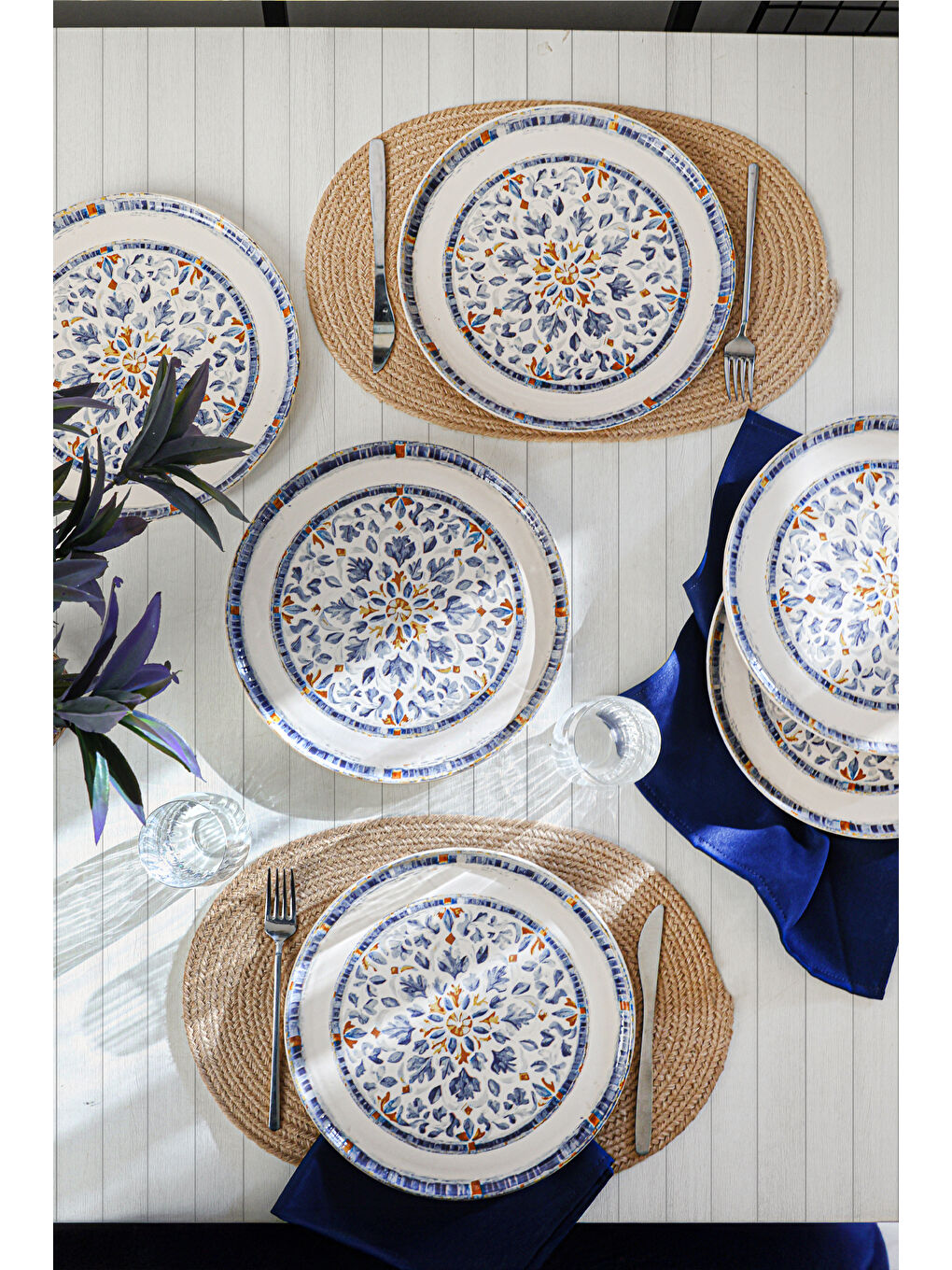 Karışık Sapphire Nordic Servis Tabağı 28 cm 6 Adet-2