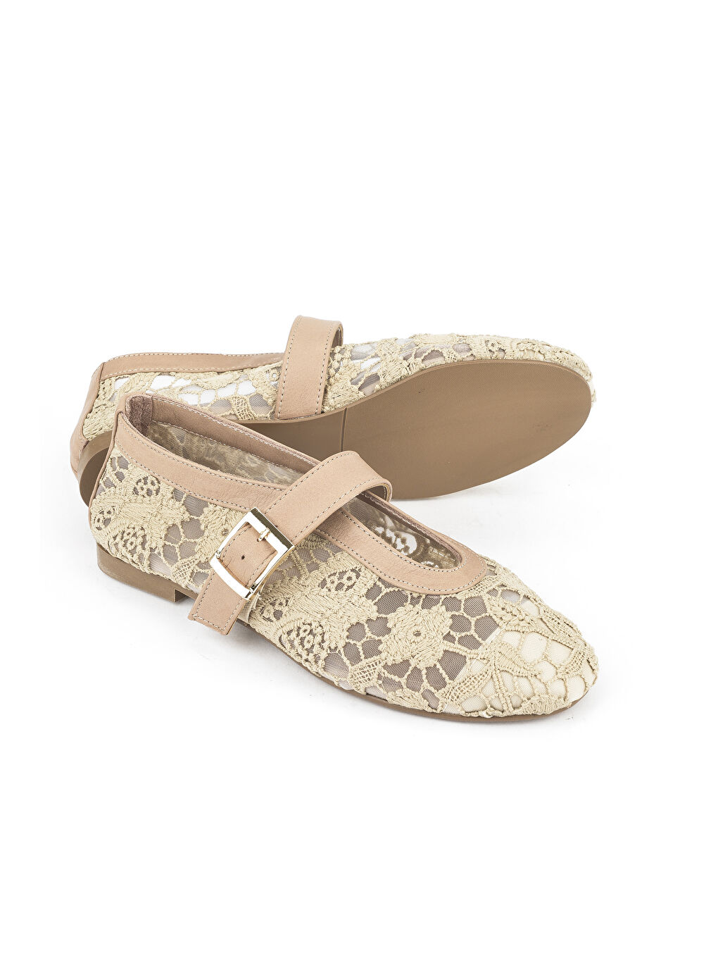 Bej Kadın Hakiki Deri Babet 1531054Z2971 Ten-3