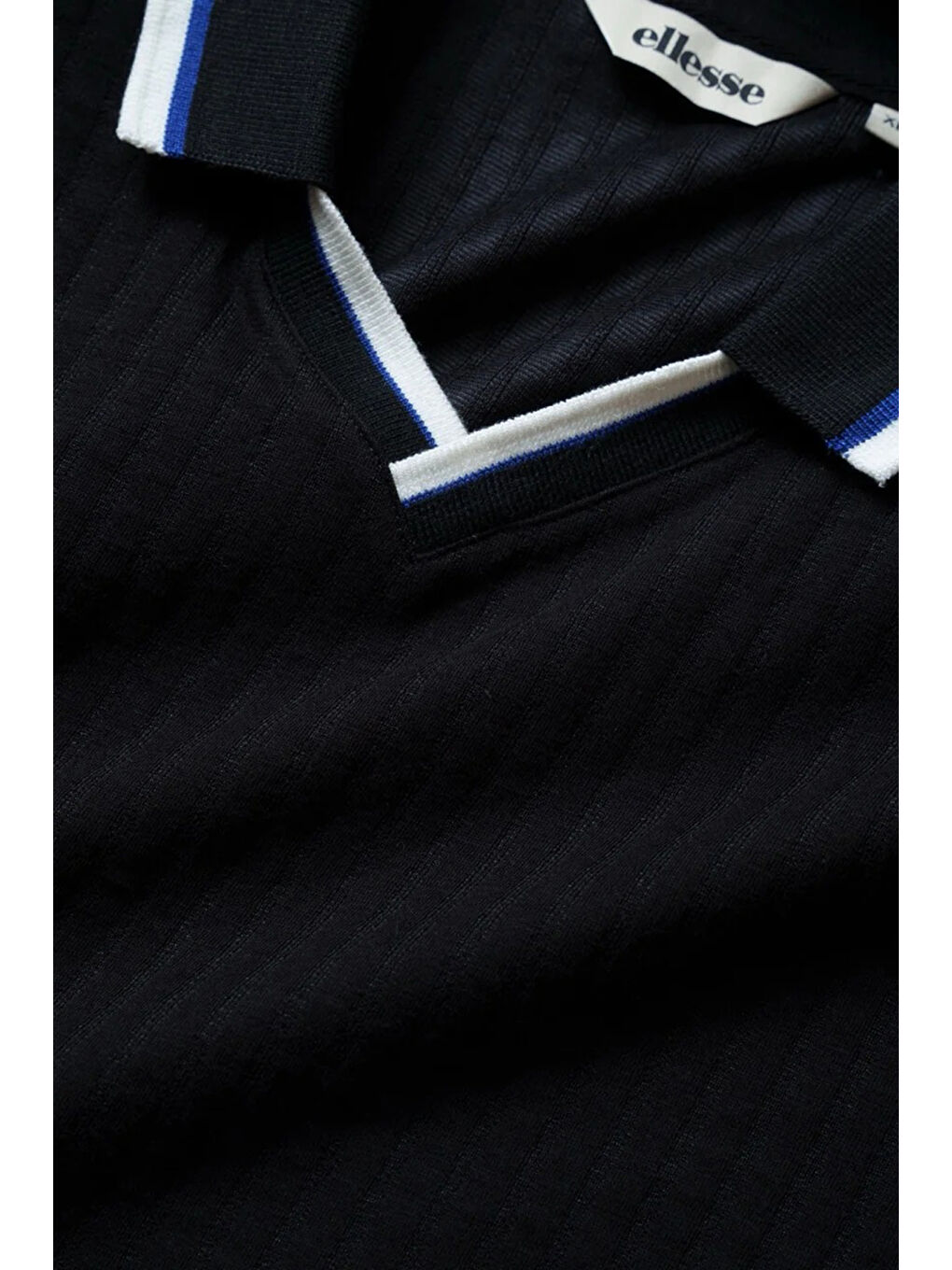 Siyah Pamuklu Kontrast Renkli Şerit Detaylı Polo Yaka T Shirt 5SM5491-BK-3