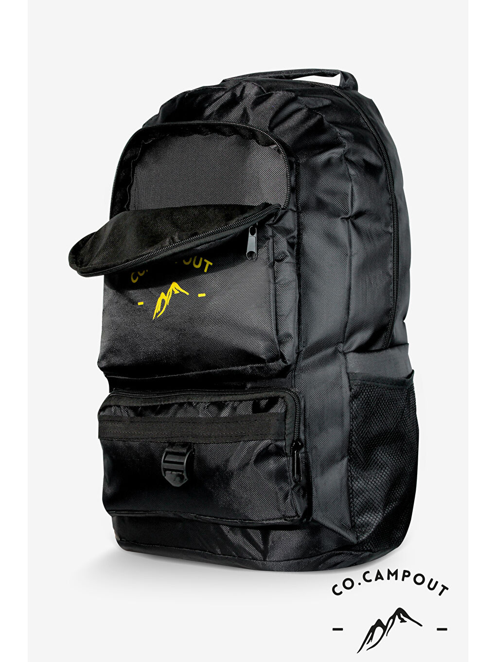 Siyah Orijinal Körüksüz Ortopedik Konfor Modeli Çok Gözlü Gezi Seyahat Yürüyüş Dağcı Kamp Spor Sırt Çantas-8