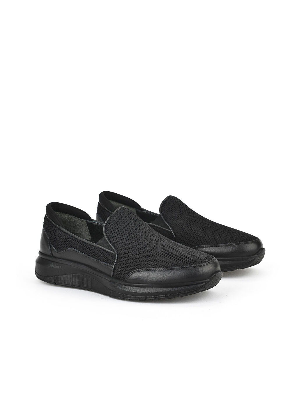 Erkek Hakiki Deri Konfor Ayakkabı 151123Z3680 Siyah-1