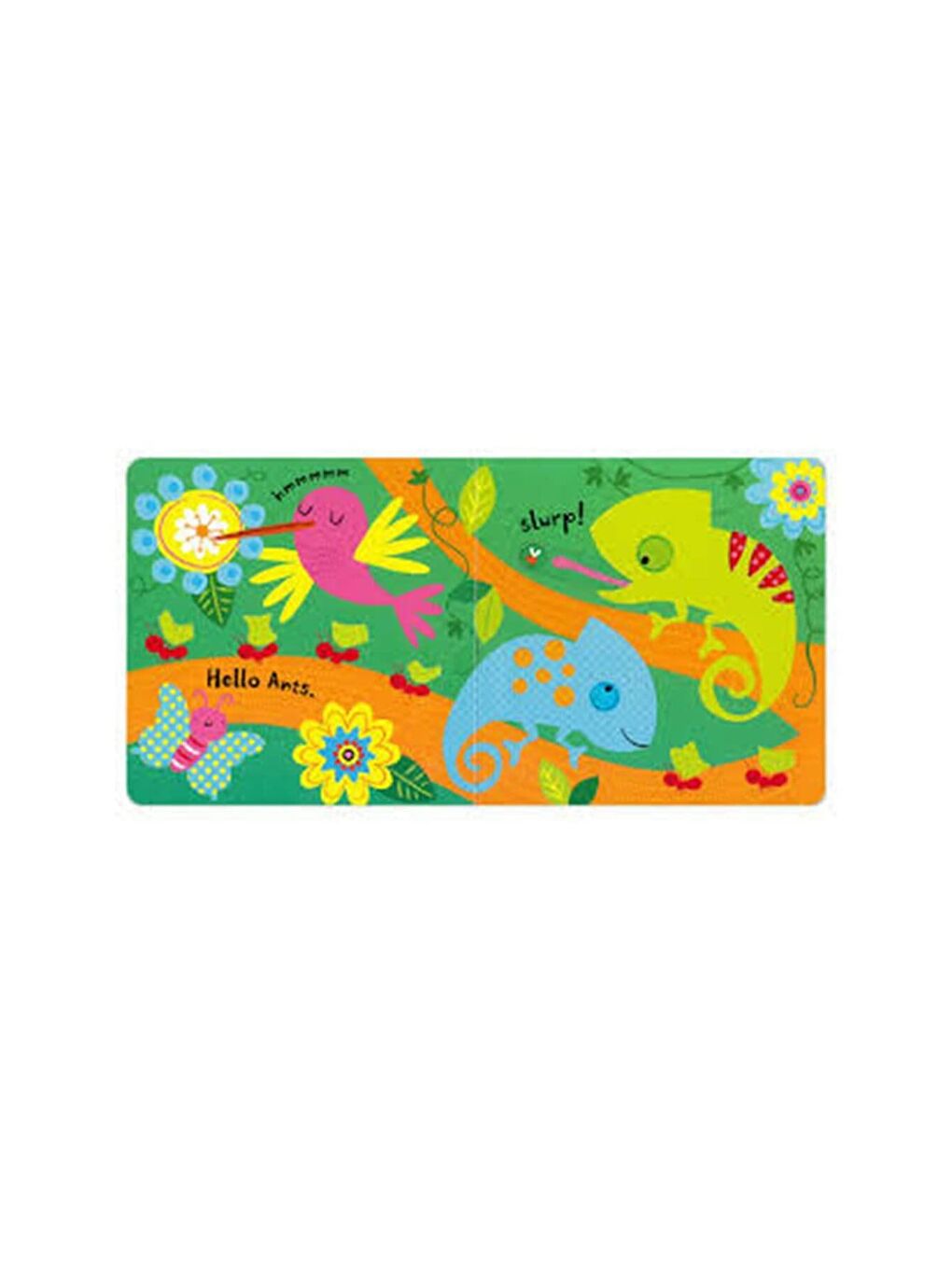 The Usborne Beyaz-Renklibaskı Slide and See Animals - 1