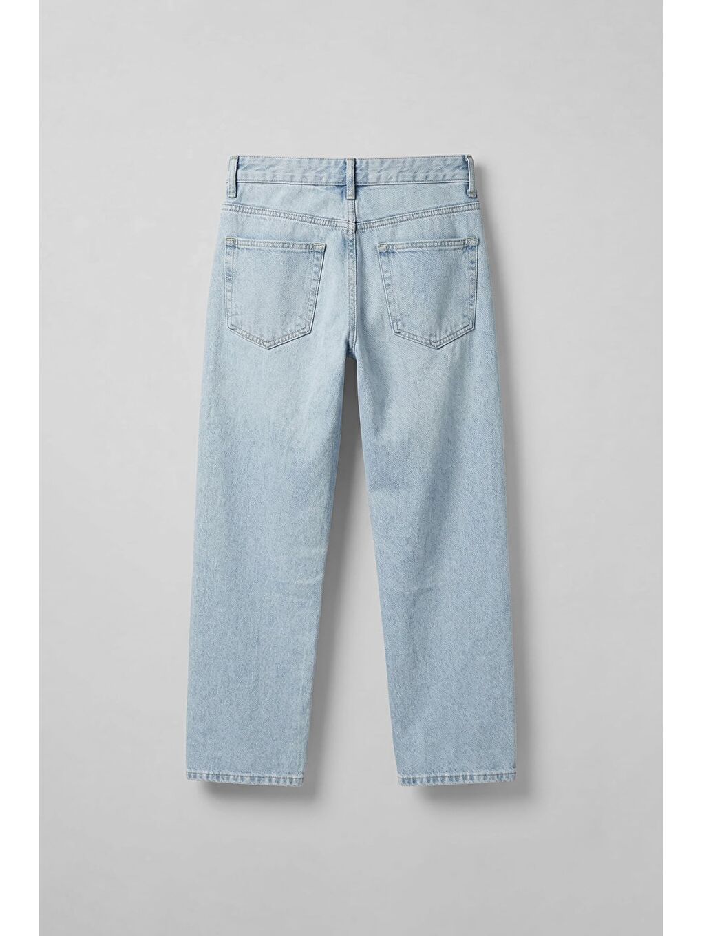 Erkek Relaxed Straight Fit Basic Jean Buz Mavi-1