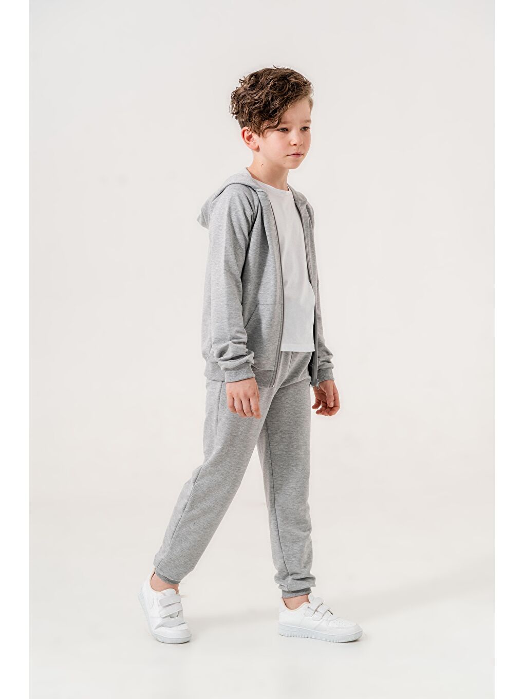 Gri Basic Okul Erkek Çocuk Alt Üst Eşofman Takımı-1