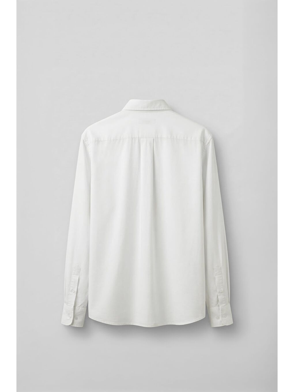 Erkek Relaxed Minimal Nakışlı Basic Lyocell Gömlek Beyaz-1