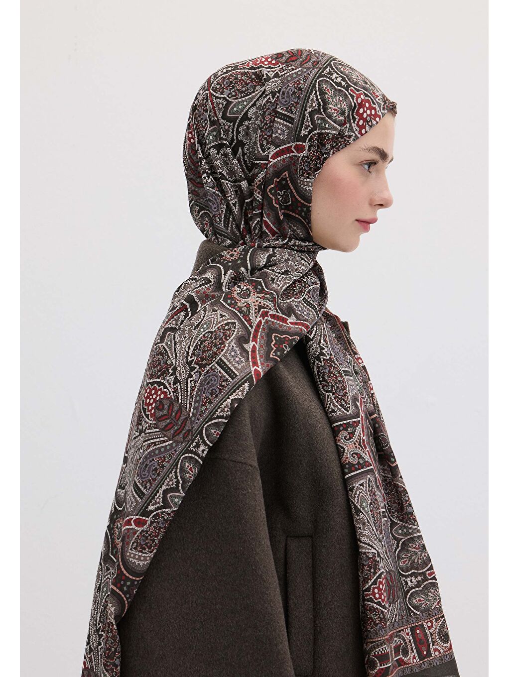 Helene Desen Şal Antrasit-1