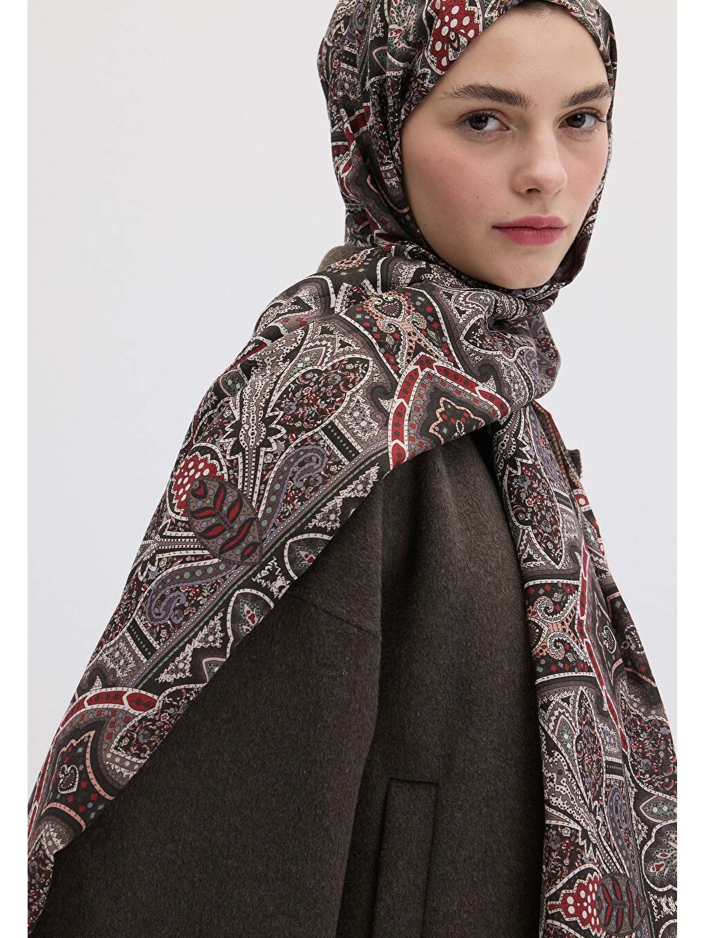 Helene Desen Şal Antrasit-3