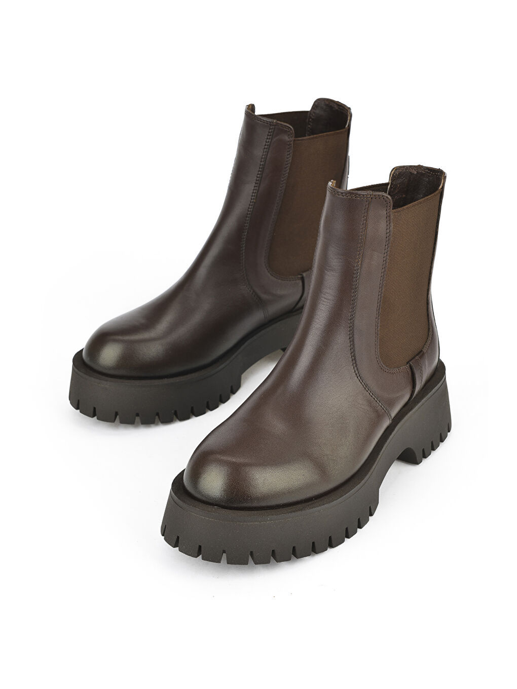 Kahverengi Kadın Hakiki Deri BOT 15319Z66453 Kahve-4