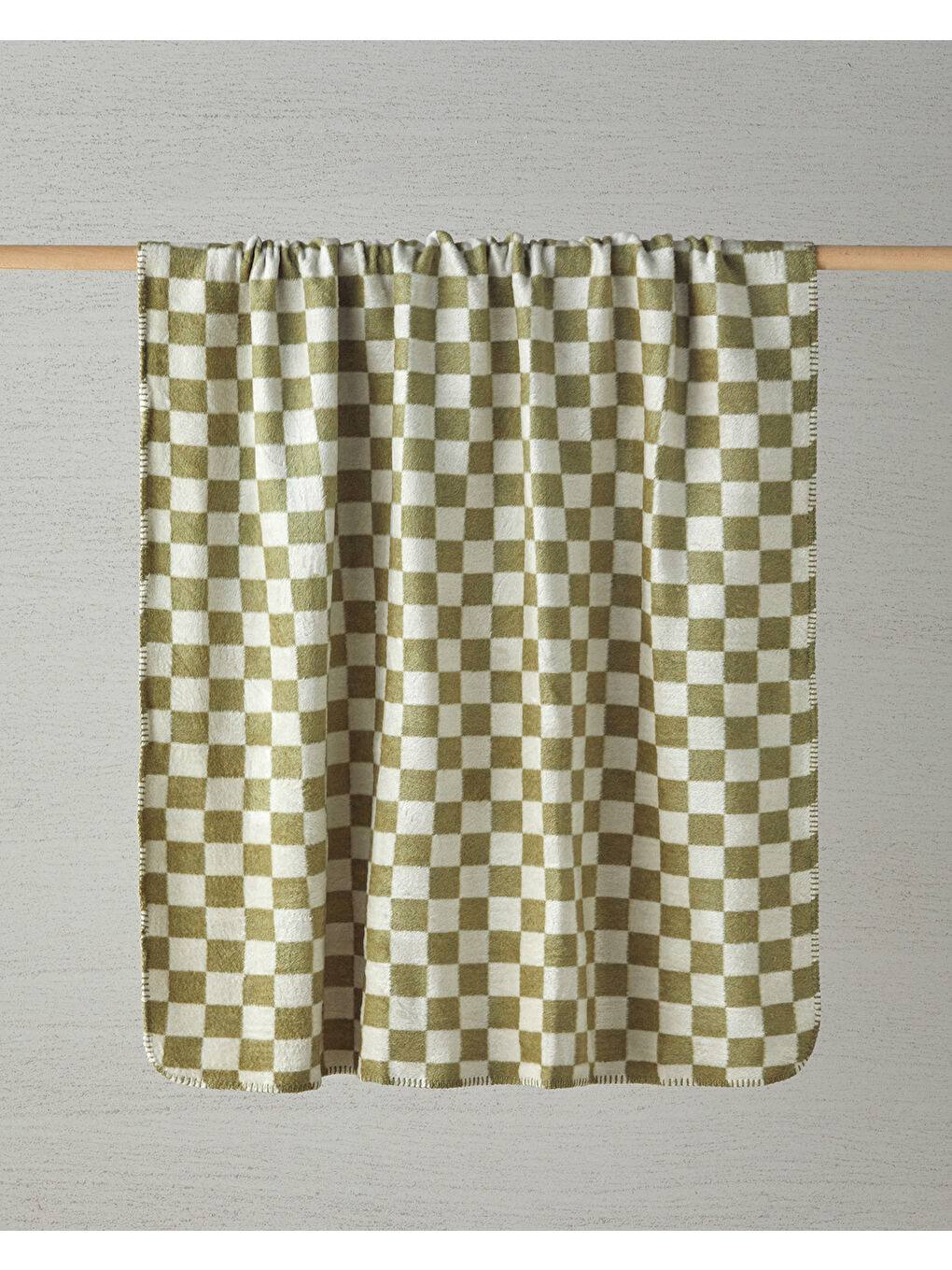 English Home Light Plaid Akrilik Tv Battaniye Yeşil