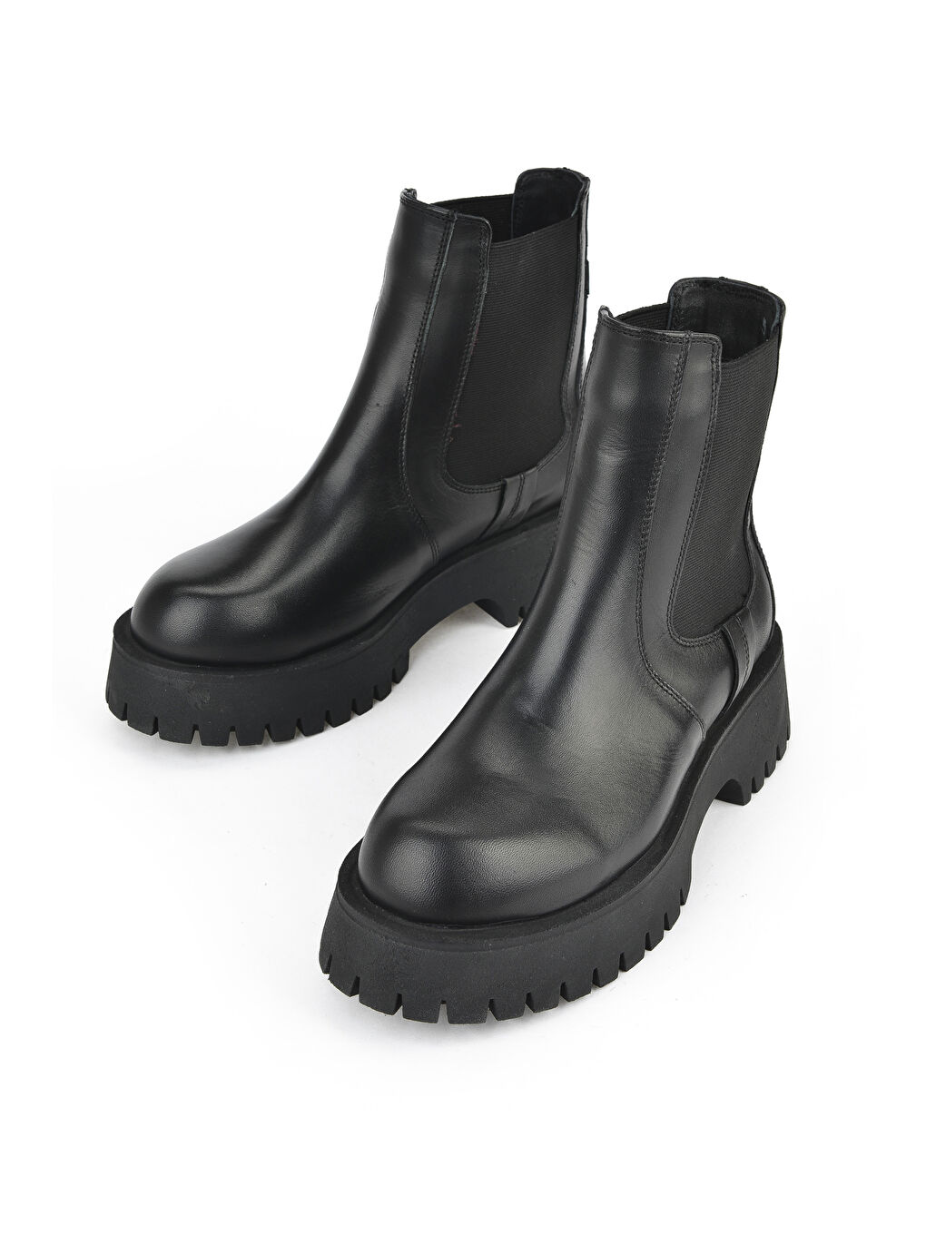 Kadın Hakiki Deri BOT 15319Z66453 Siyah-4