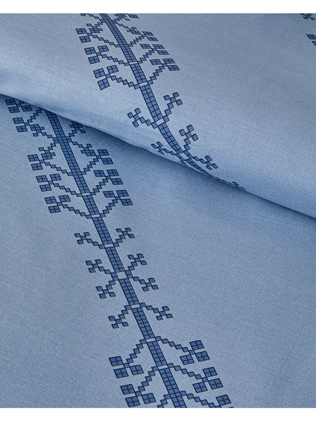 Etamine Line Pamuklu Ranforce Çift Kişilik Nevresim Seti 200x220 cm Mavi-2