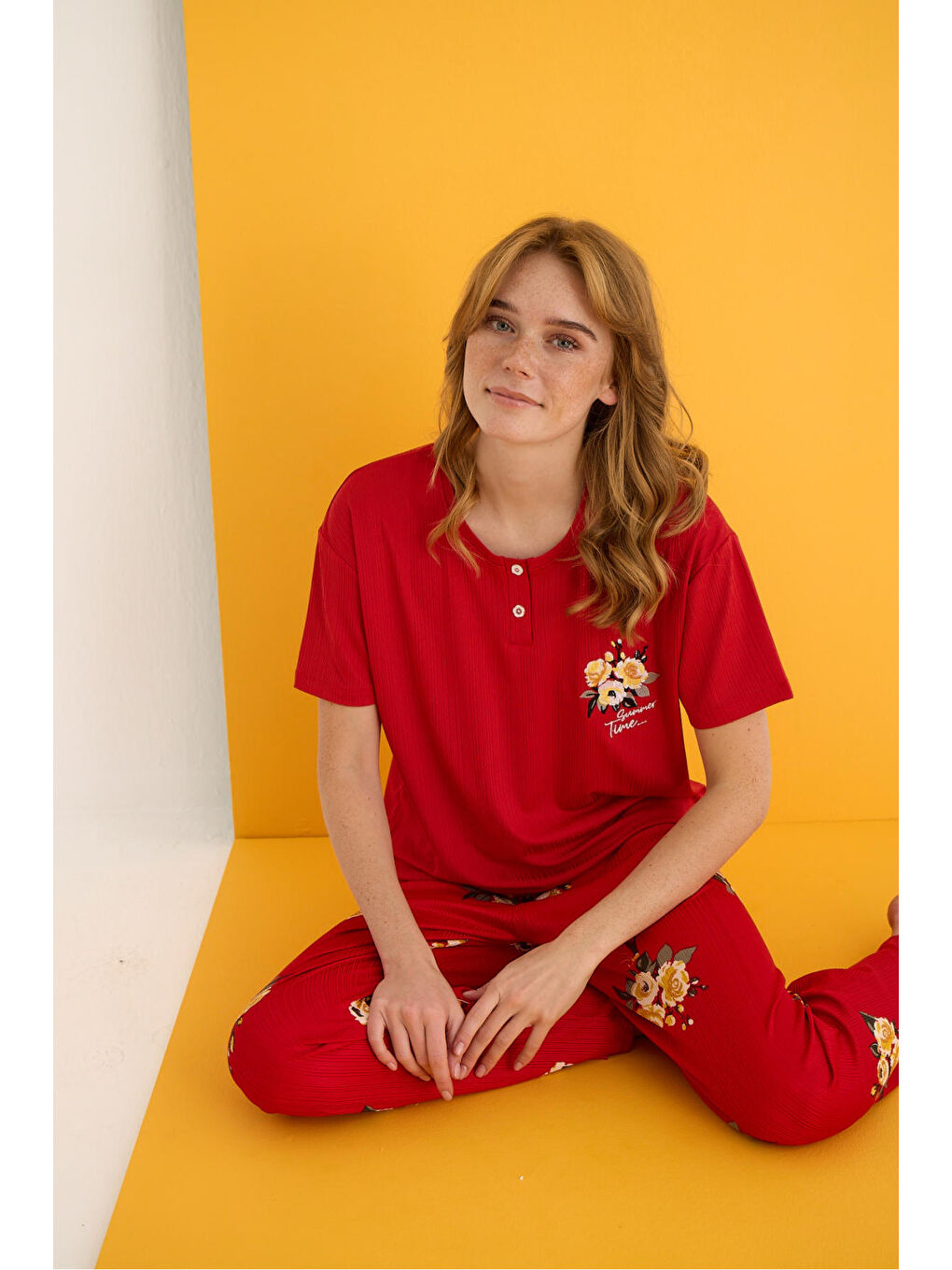 Kırmızı Pegasus Pijama Takımı 7011-8