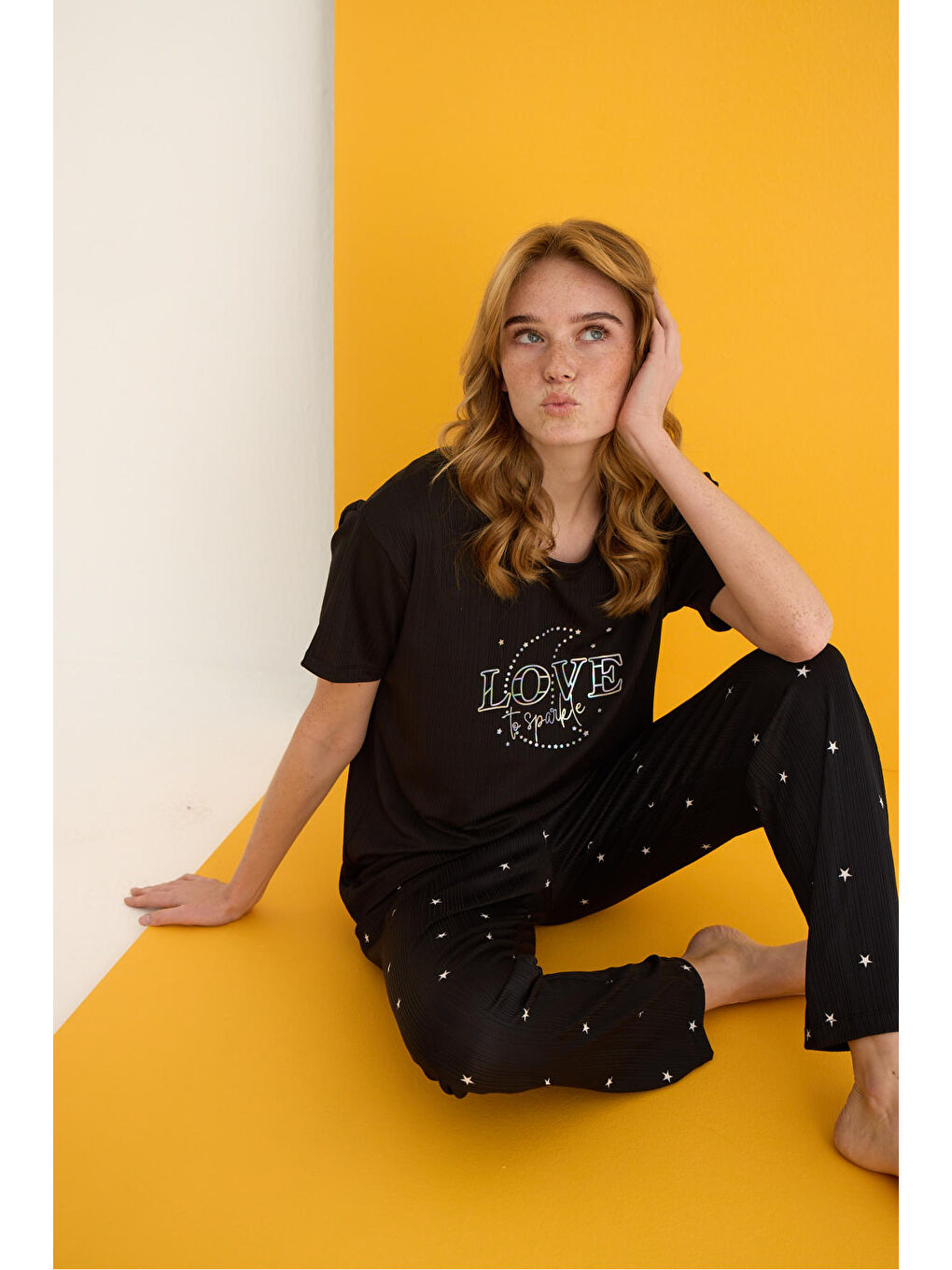 Siyah Pegasus Pijama Takımı 7011-3