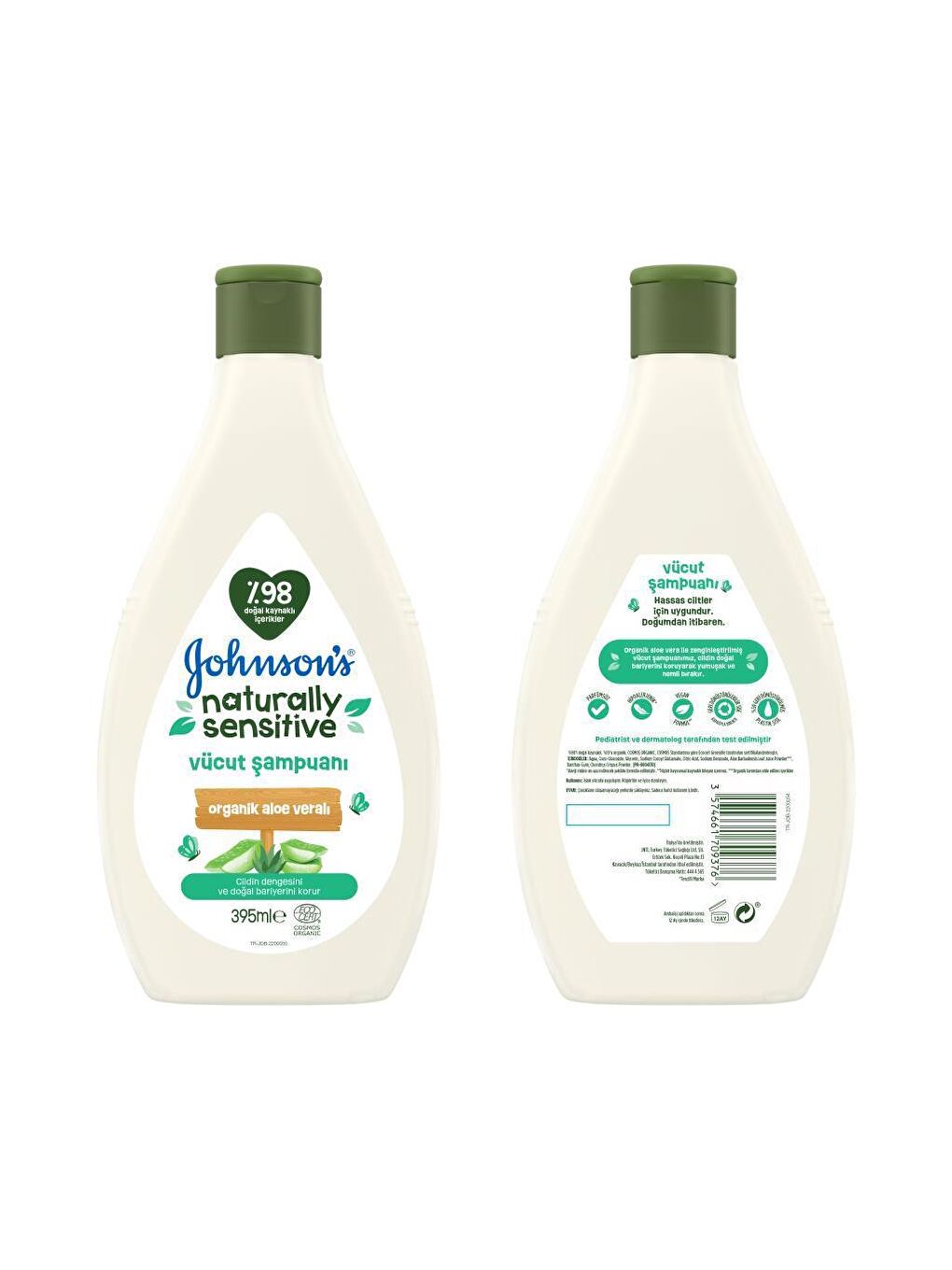 JOHNSON'S Renksiz Naturally Sensitive Vücut Şampuanı 395ml - 2