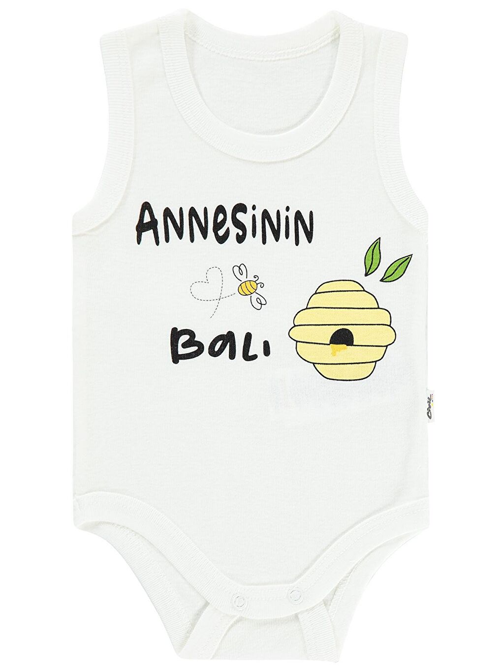 Civil Ekru Baby Bebek Çıtçıtlı Badi 1-36 Ay Ekru