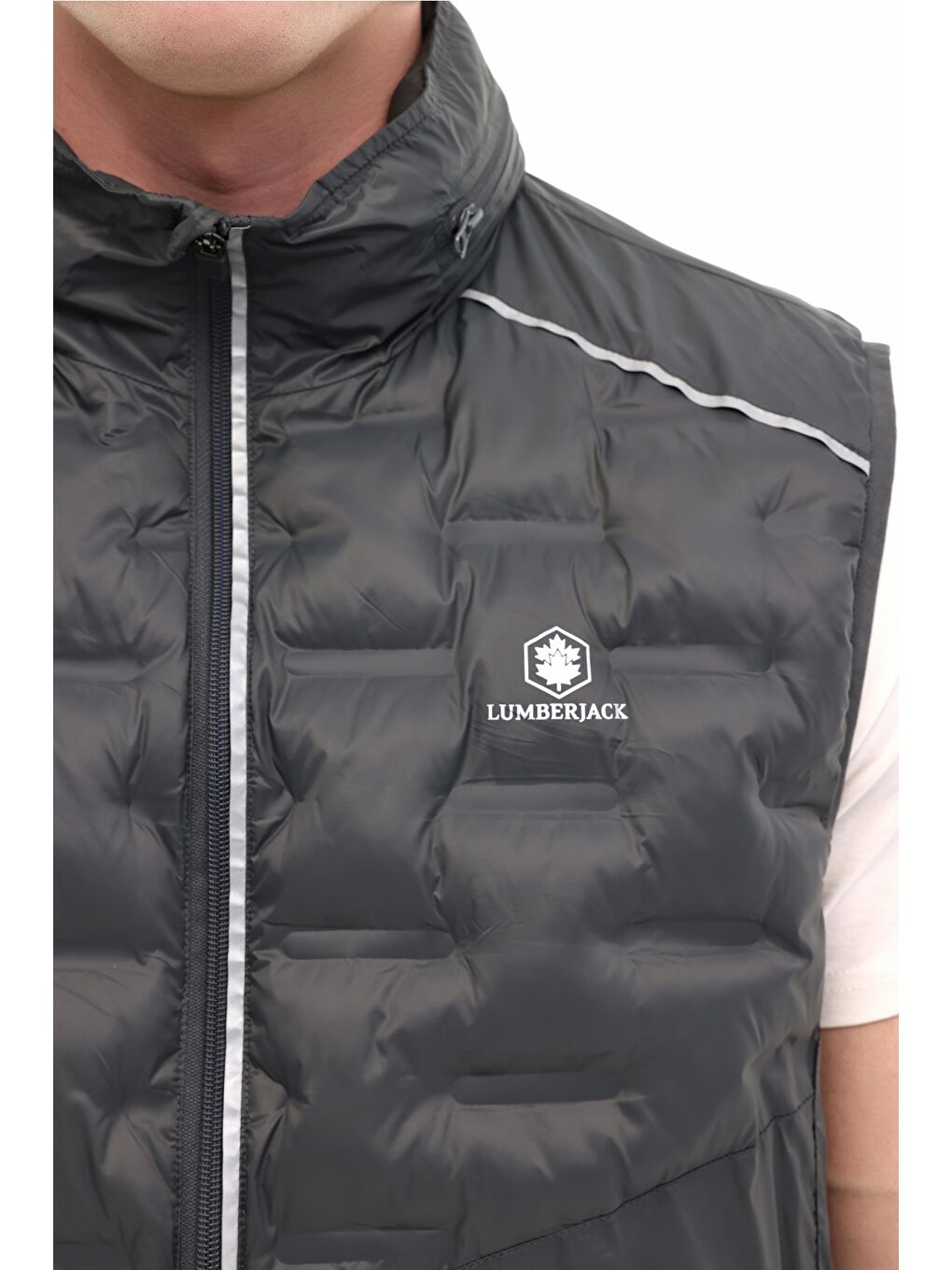 ML JIM 4PRF1-02 6FX Gri Erkek Yelek-3