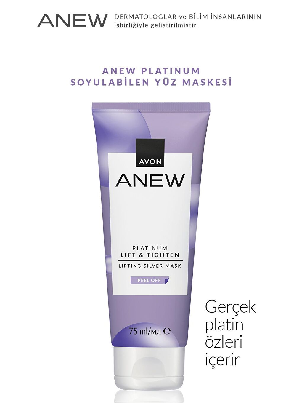 AVON Renksiz Anew Platinum Soyulabilen Yüz Maskesi 75 Ml. - 1