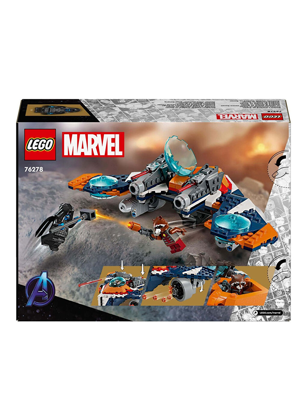 Lego Renksiz Super Heroes Marvel Rocket'İn Warbird Aracı Ronan’A Karşı 76278 - 3