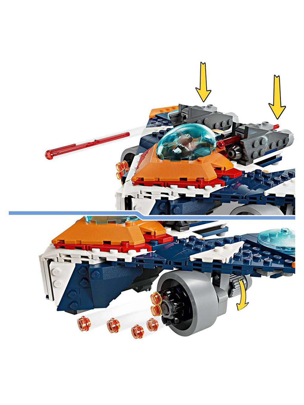 Lego Renksiz Super Heroes Marvel Rocket'İn Warbird Aracı Ronan’A Karşı 76278 - 5