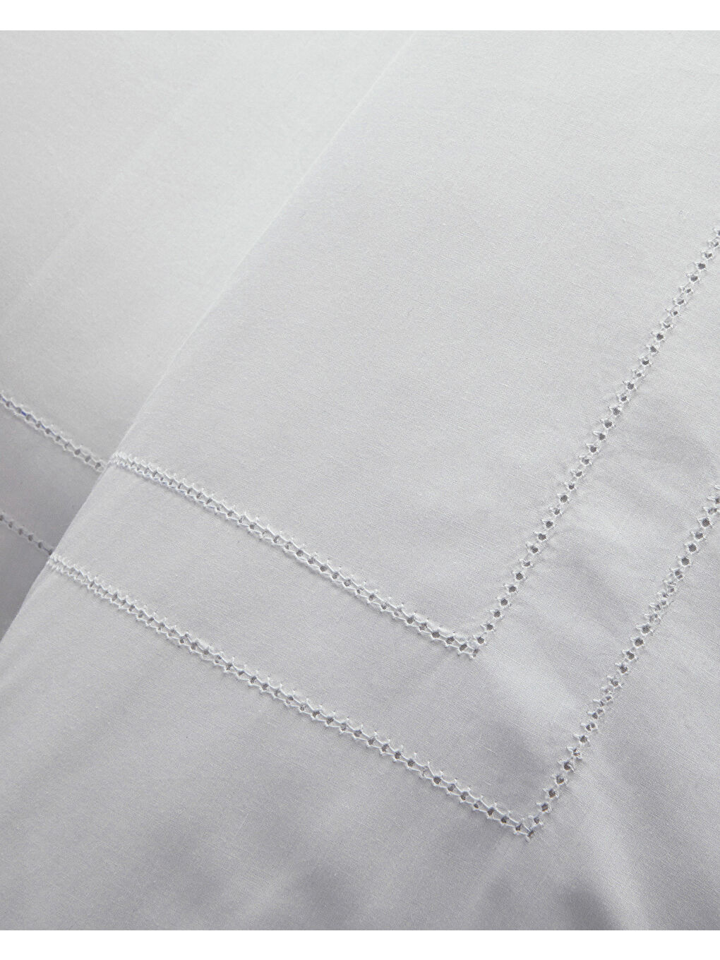 Grandiose Ajurlu Perkal Çift Kişilik Nevresim Takımı Beyaz-3