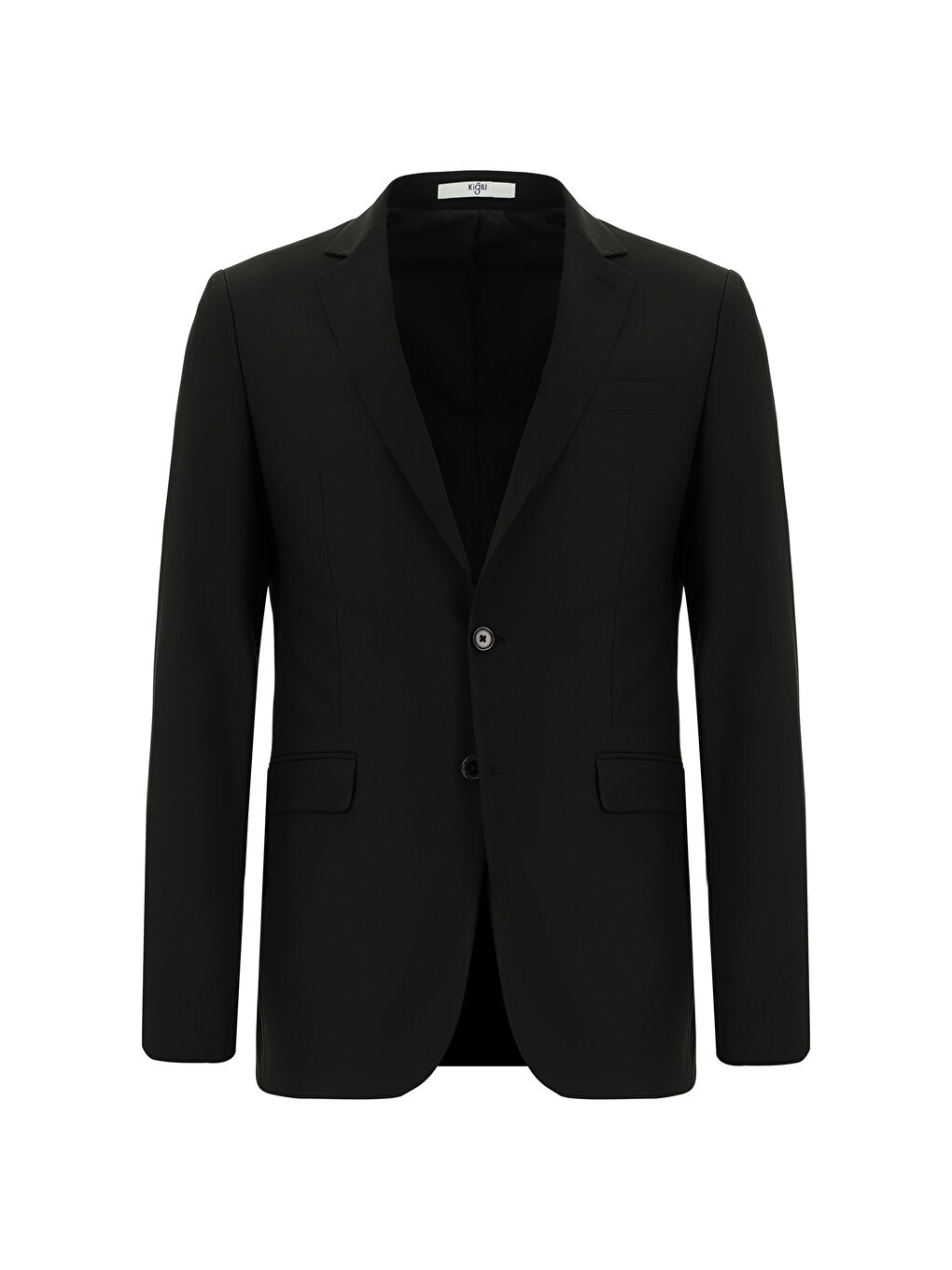 Siyah 8 Drop Long Slim Fit Uzun Dar Kesim Takım Elbise-1