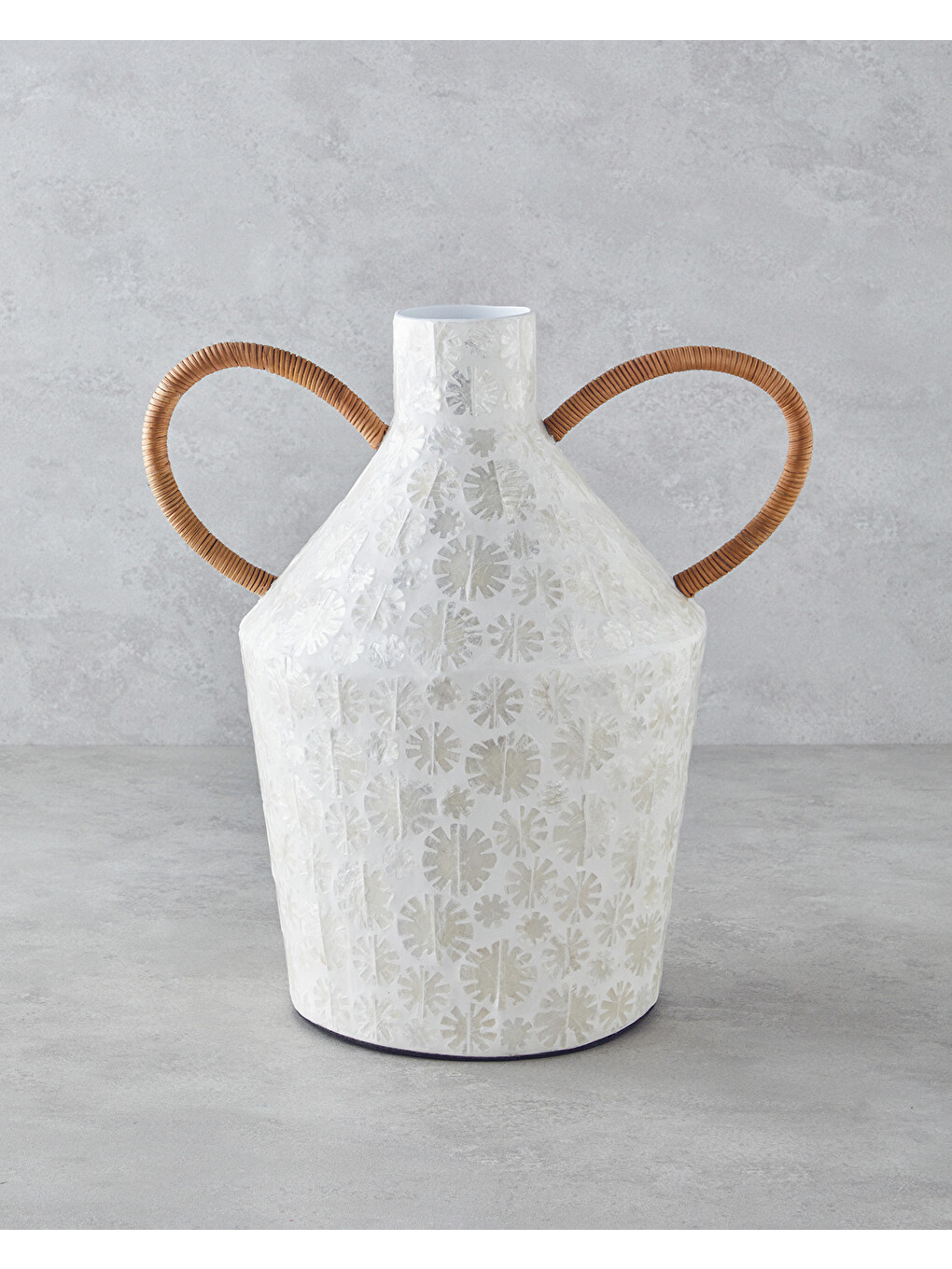 Ekru Marthe Vazo 35 cm Krem