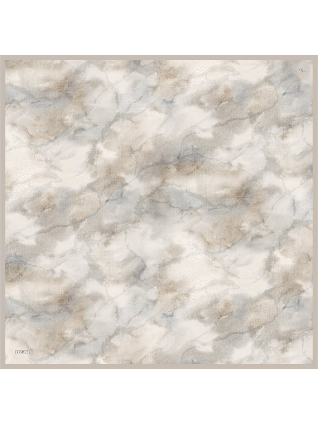 Bej Saf İpek Twill Eşarp 9501D 84-3