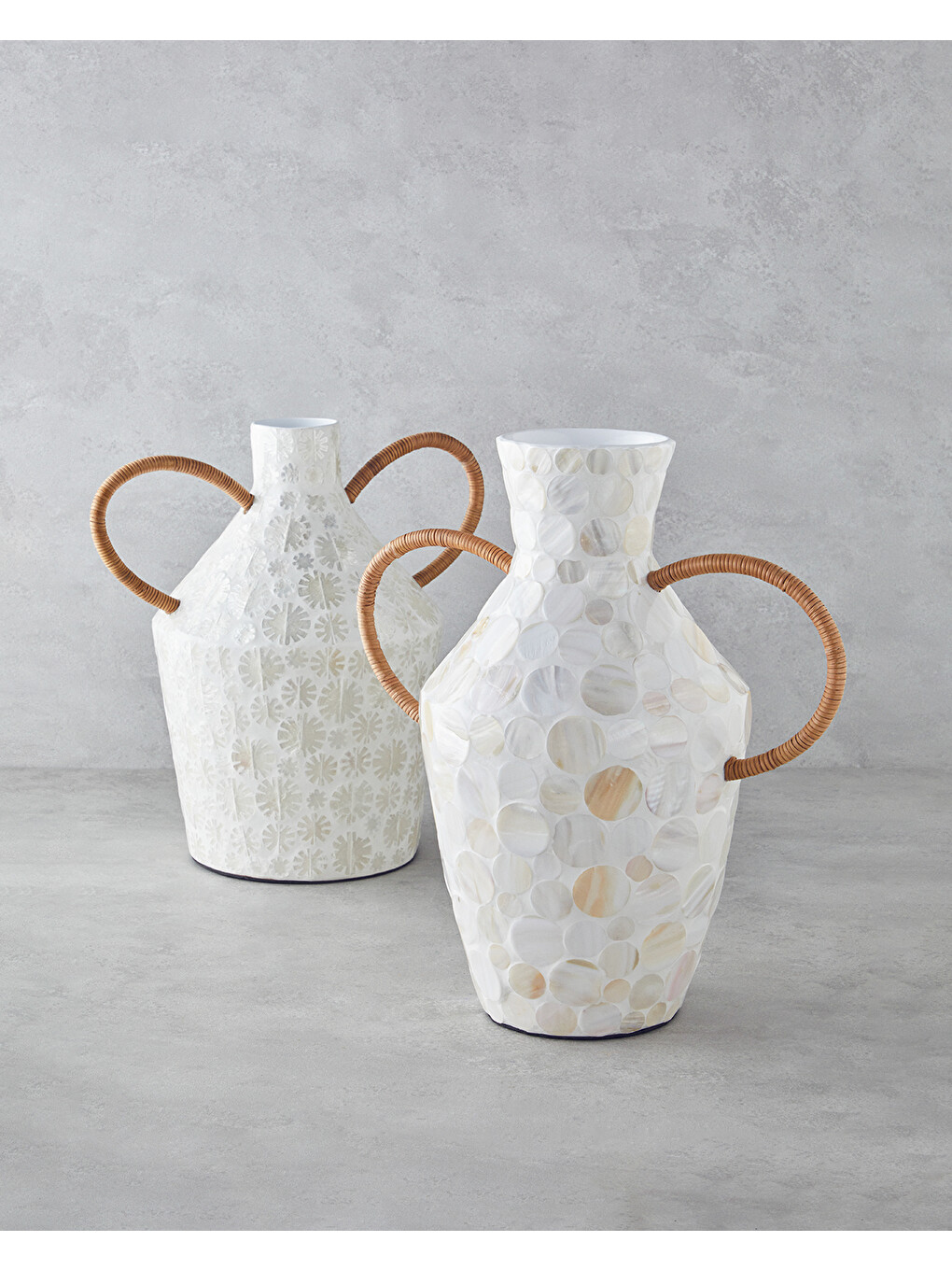 Ekru Marthe Vazo 35 cm Krem-2