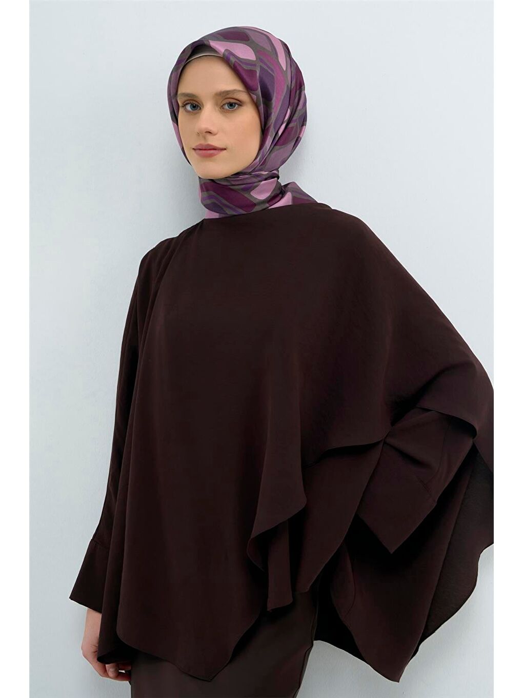 Mürdüm Saf İpek Sura Eşarp 9504D 09-1