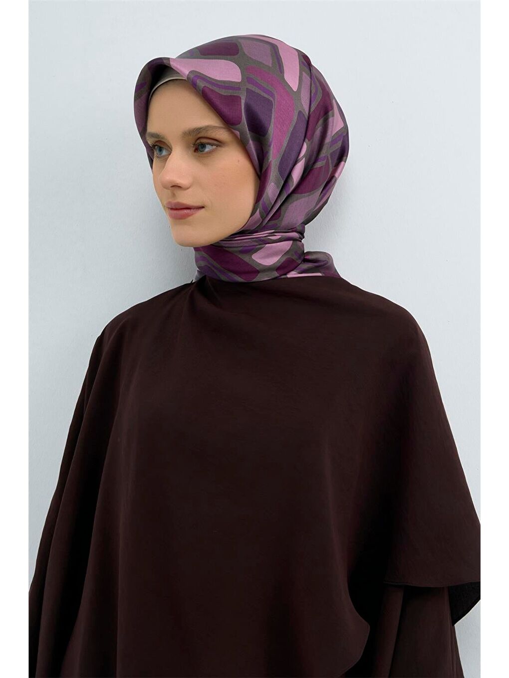 Mürdüm Saf İpek Sura Eşarp 9504D 09-2