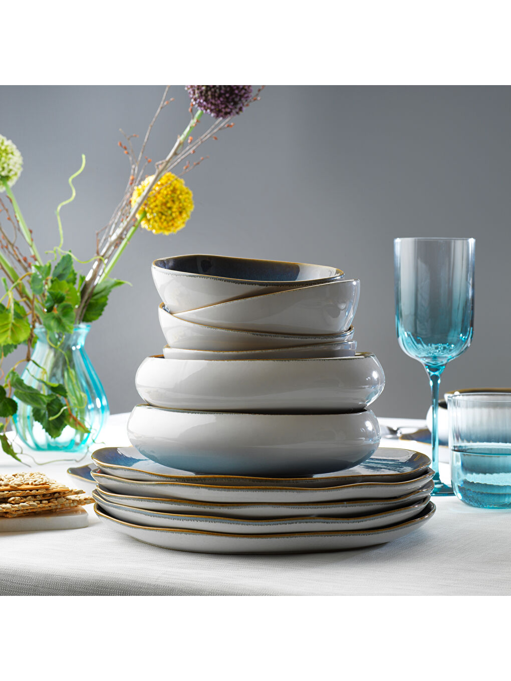 Mavi Aura Yemek Takımı 24 Parça-2