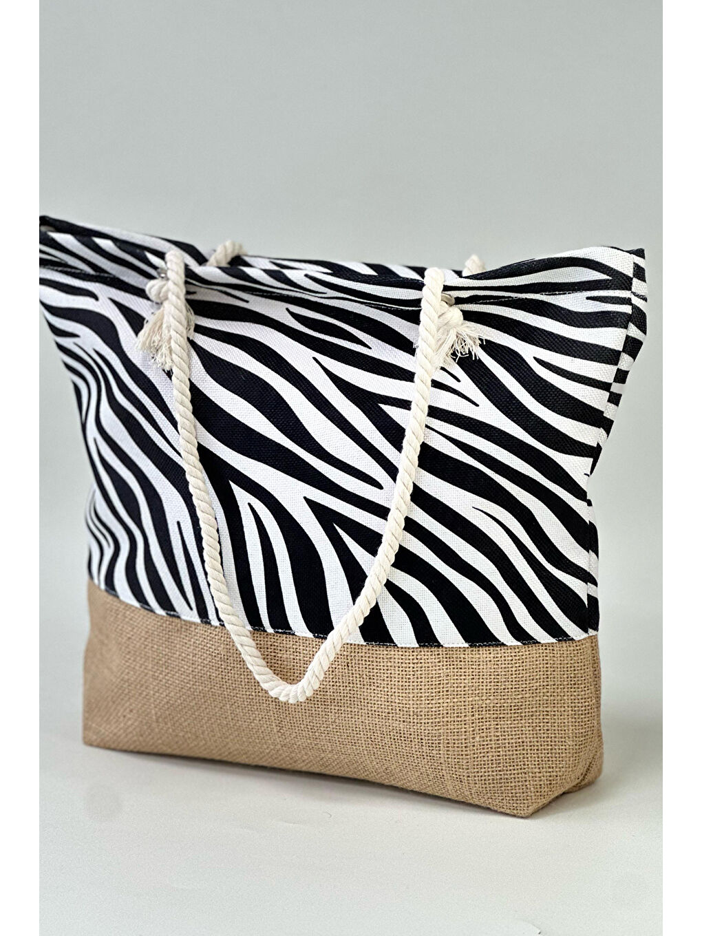 Siyah Desenli Plaj Çantası RÇ-P-01 Zebra
